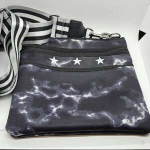 HAUTE SHORE Black and Gray Crossbody Bag